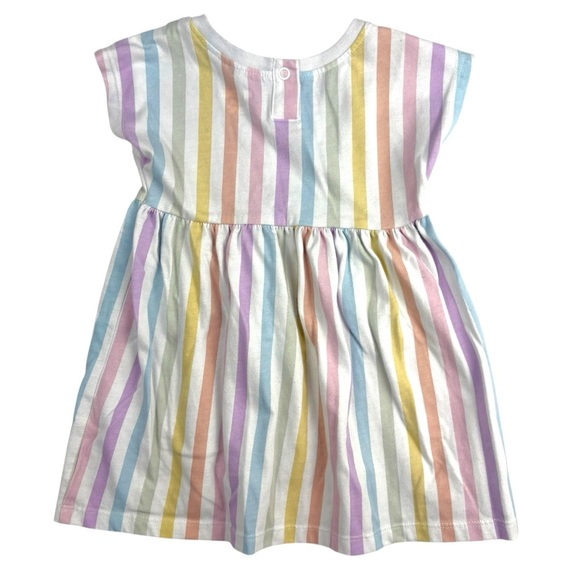 Garanimals 18M Colorful Pastel Striped Kids Dress Cap Sleeves Fit & Flare - Picture 2 of 6